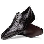 Calzoleria Toscana Zucco Baby Nile Crocodile Derby Espresso Brown