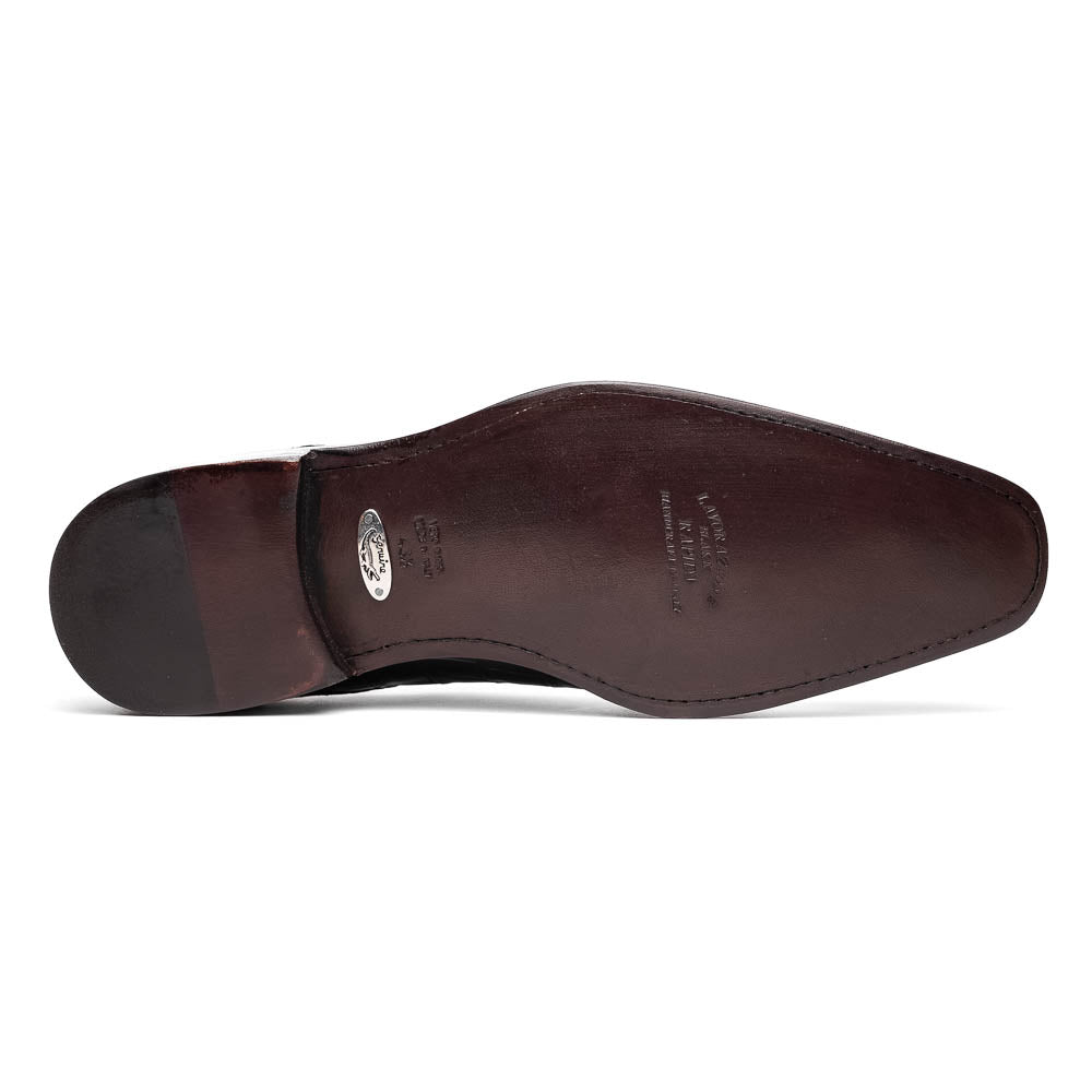 Calzoleria Toscana Zucco Baby Nile Crocodile Derby Espresso Brown