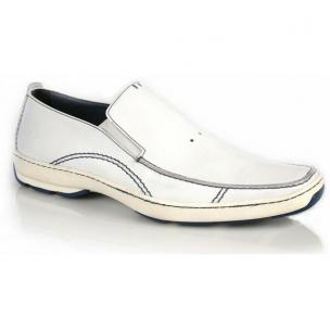Michael Toschi SUV 2 Casual Loafers White / Blue Sole ...